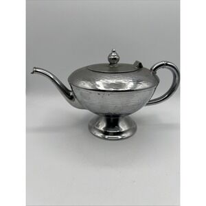 Vintage Continental Silver Co. Hammered Texture Chrome Tea pot
